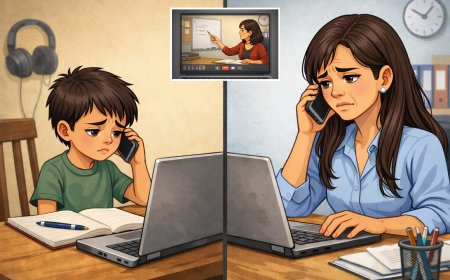 Perils of Online Classes: Parents Exhausted, Children Drained