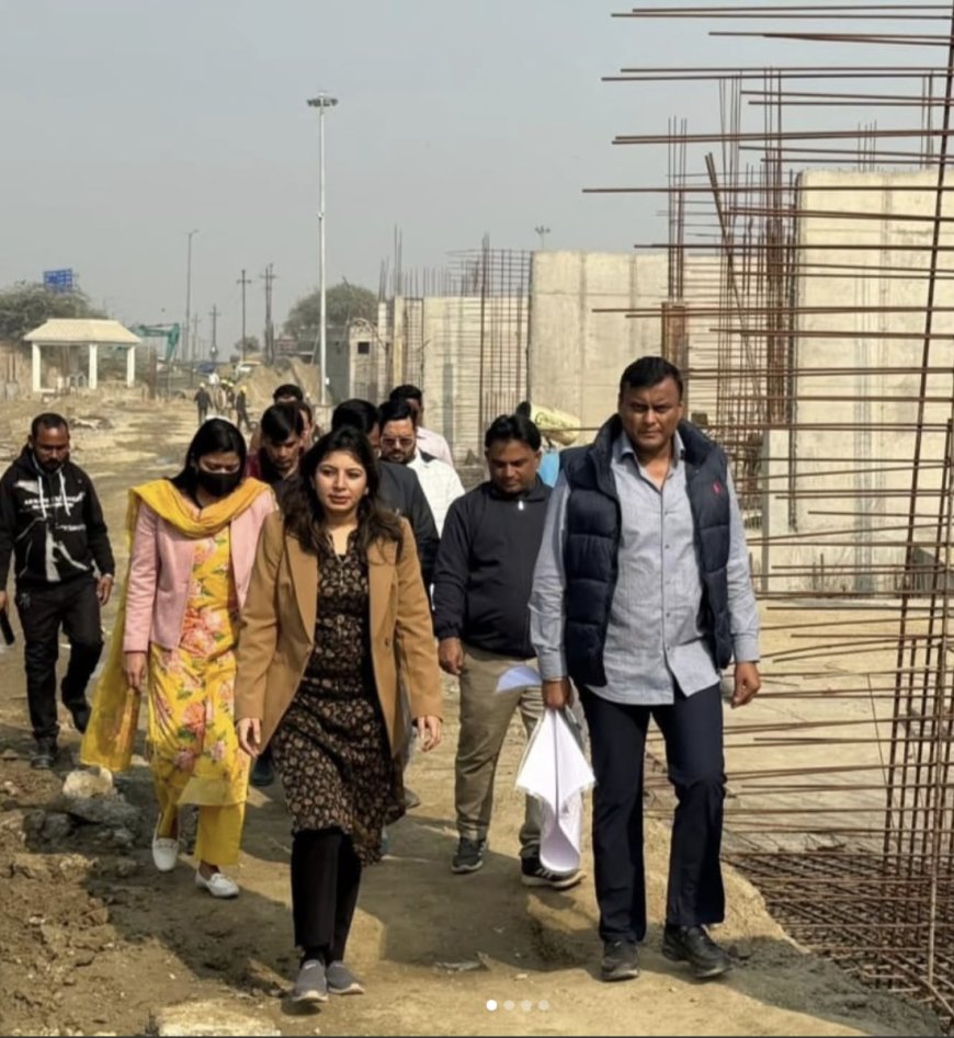 GNIDA ACEO Prerna Singh visits Greater Noida West’s under construction STP